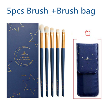 1set=12pcs Amortals Star Moving Appearance Level Makeup Brush Set Soft Eyeshadow Blush with Brush Bag/bucket BASF Wool Fiber