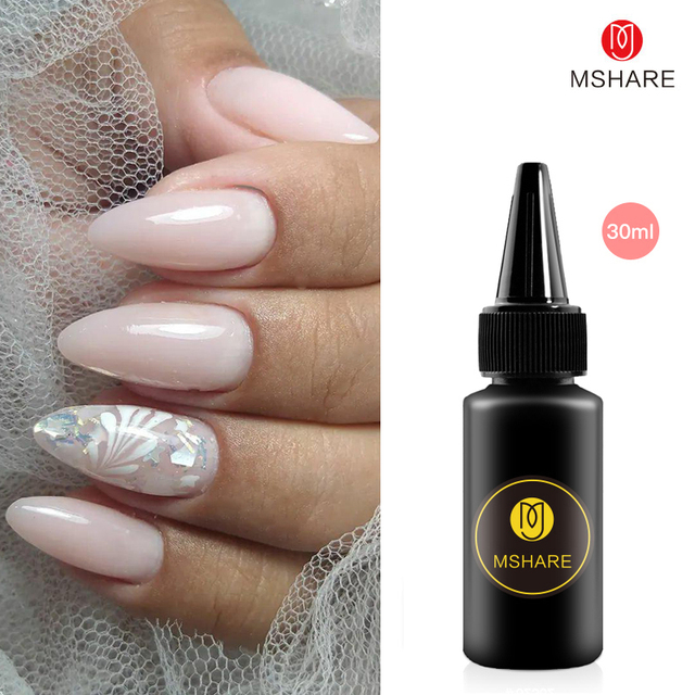 MSHARE Builder Nail Extension Gel Refill Nails Extension Thick Quick Building Clear Pink Led UV Gel Soak Off 30ml