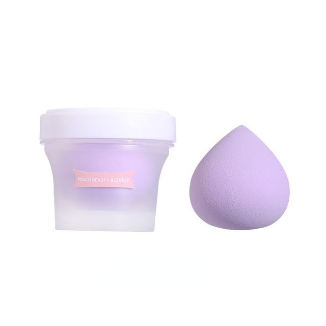 1pc Peach High Quality Portable Makeup Sponge With Box Powder Puff Foundation Bevel Cutting Tools Free Shipping Makeup Sponges