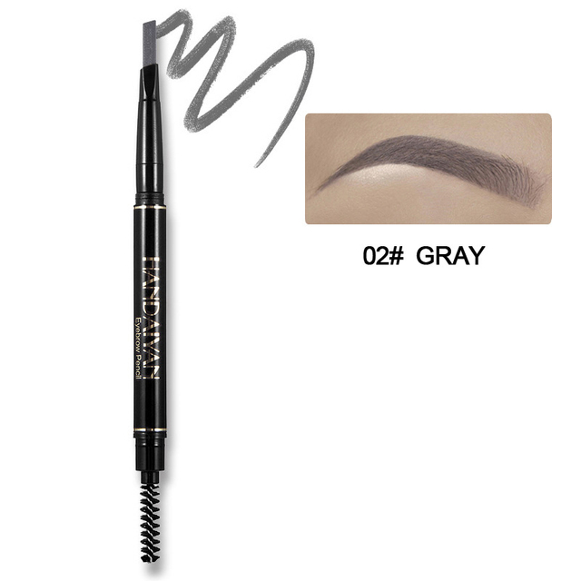 HANDAIYAN Double Ended Waterproof Eyebrow Pencil Long Lasting 5 Colors No Blooming Rotatable Paint Tattoo Eyebrow Pen TSLM1