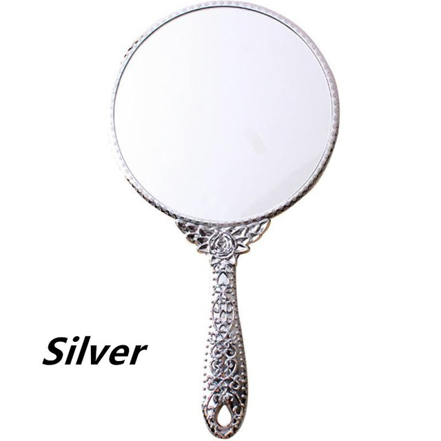 Princess mirror simple European beauty makeup portable handle mirror