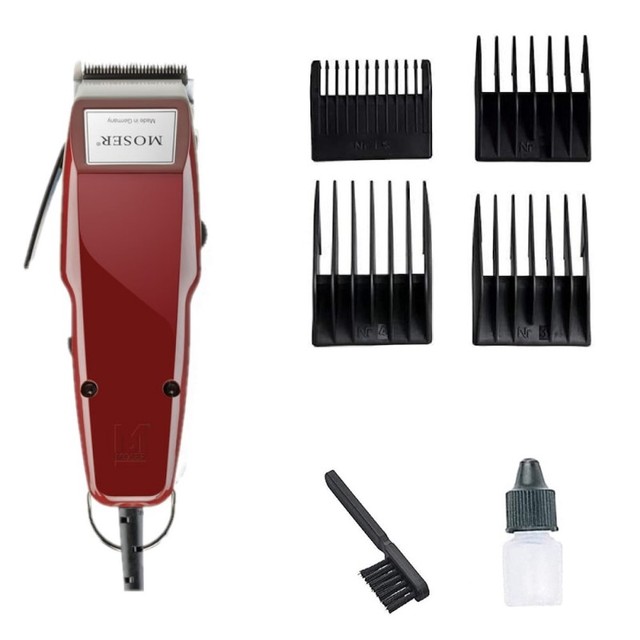 Original Moser 1400 Professional Hair Trimmers Electric Razor Razor Blade Hair Clipper Haircut Trimmer 4pcs Combs 220-240V