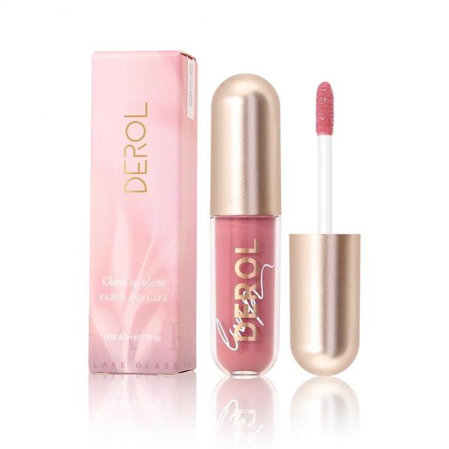 DEROL High Gloss Lipstick Mirror Water Glass Lip Gloss Moisturizing Blur Serum Sealant Oil Lip Gloss Sexy Women Makeup Cosmetics