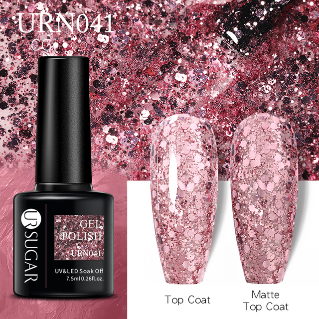 UR SUGAR Glitter Nail Gel Polish Color Glitter Sequins Shiny Gel Base Long Lasting Nail Art Varnish