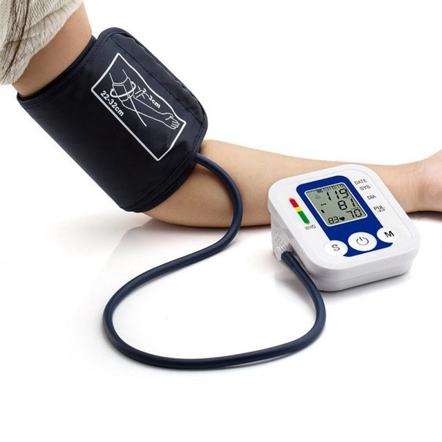 Portable Arm Wrist Blood Pressure Monitor Tonometer Health Care Digital Home Automatic Medical BP Sphygmomanometer Meter