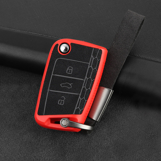 Car Key Cover Case For Volkswagen Golf 7 mk7 Tiguan MK2 Polo Seat Ibiza 6J Leon 5F FR MK3 Skoda Kodiak Octavia 3 A7 2018 2019