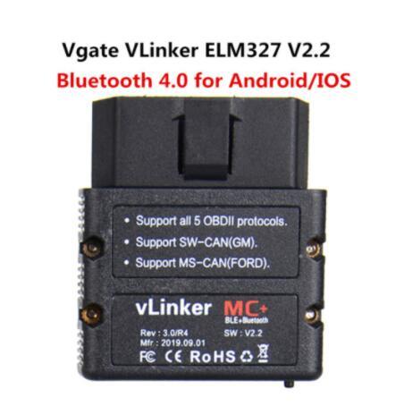 Vgate VLinker MC+ELM327 V2.2 WIFI forecast ELM 327 for Car OBD2 Bluetooth 4.0 Car Diagnostic Scanner Tool for Android/IOS