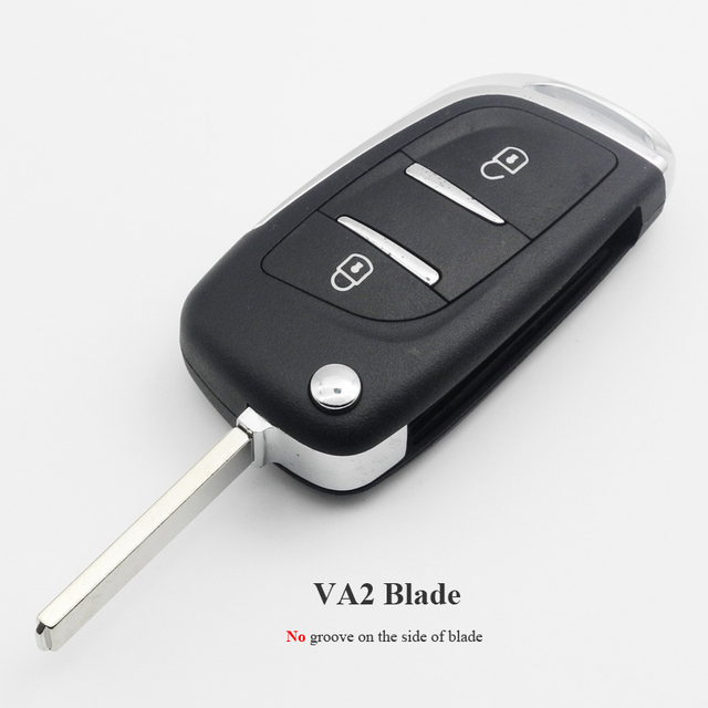 jingyuqin - Car Remote Key Case, Adjustable, For Peugeot 2/3, 307, 408, Citroen C2, C3, C4, C5, HU83/VA2, CE0536 Blade, 308 BTN