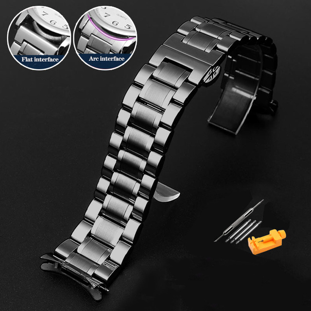 Stainless Steel Watchband Curved Strap Casio EFR-526/303/304/530/556/552 Men's BEM-506/501 Bracelet Wristband 20 22 24mm