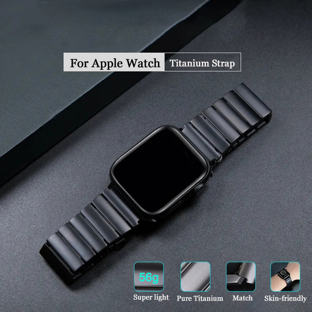 Titanium Strap For Apple Watch Band 44mm 42mm 40mm 38mm 45mm Pure Titanium Bracelet For Iwatch 7 6 Se 5 4 3 Series Accessories