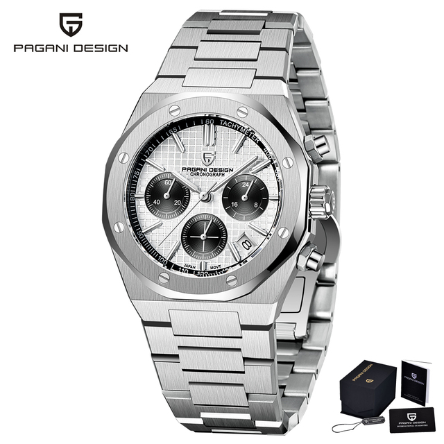 2021 New PAGANI Design Men Sports Quartz Watches Top Brand Sapphire Stainless Steel 200M Waterproof Chronograph Reloj Hombre