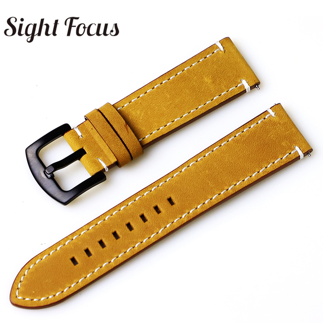 18mm,19mm,20mm,21mm,22mm,24mm Vintage Leather Watch Strap Quick Release Pins Watch Band For Samsung Huawei IWC Watches