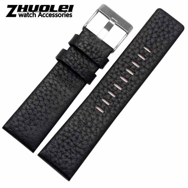 Diesel Watch Cowhide Leather Strap , Fit Strap DZ7312 | DZ4323 | DZ7257 with stainless steel pin clip 24 26 27 28 30mm