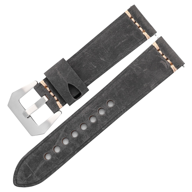 Men's Genuine Leather Watch Band Strap 22mm 24mm Vintage Cowhide Watch Strap High Quality Bracelet Watch Accessories