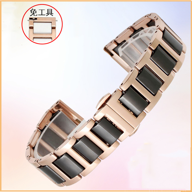 ceramic bracelet in stainless steel watchband 12 13 14 15 16 17 18 20 22mm watch strap women man fashion wrist band