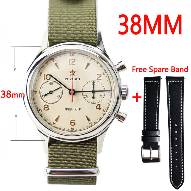 Seagull movement 1963 chronograph men's watch 38mm pilot st1901 mechanical sapphire men's watches 40mm montre homme military