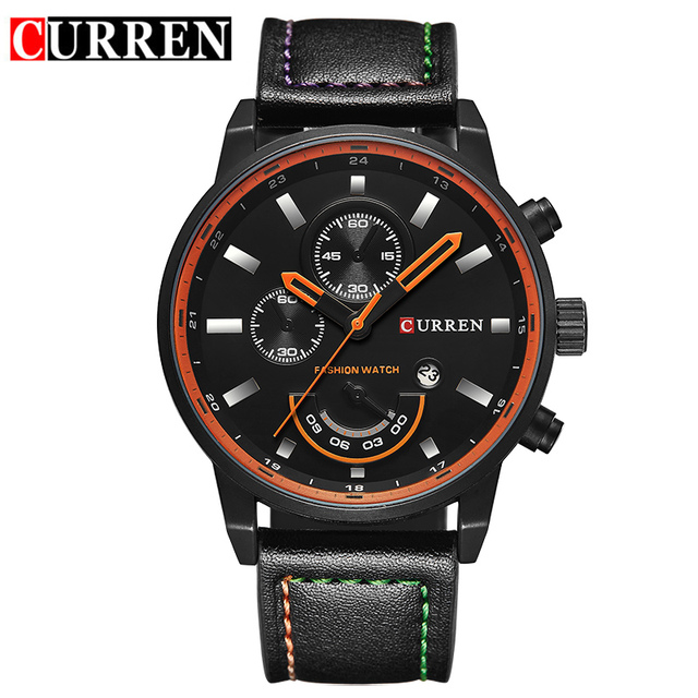 CURREN - Watches for men, sports chronograph, quartz, casual, military, male, 8217