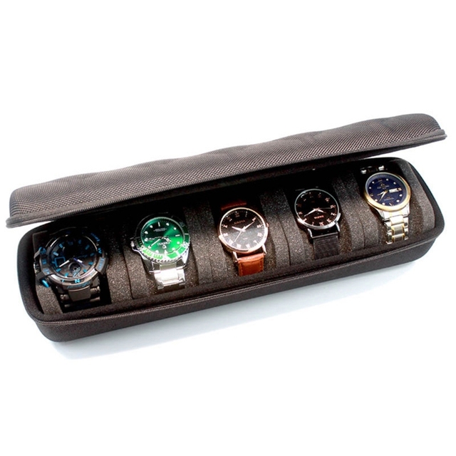 3 Slot Watch Box Collector Display Box Travel Organizer Jewelry Watch Storage Case Ties Bracelet Necklaces Brooch