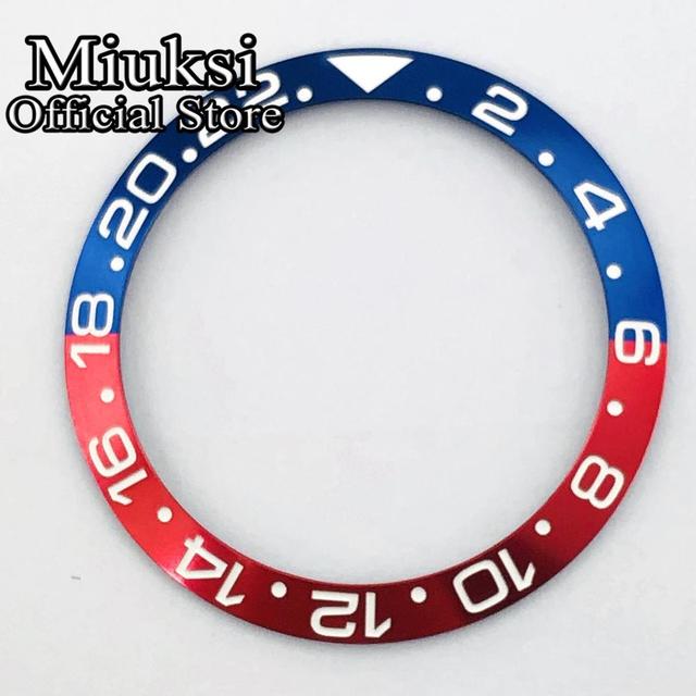 Miuksi 40mm high quality ceramic bezel watch parts fit 43mm watch case for watch sea