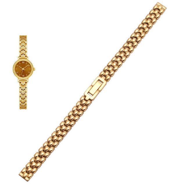 Stainless Steel Watchband 6mm 8mm 10mm Silver Golden Bracelet Replacement Strap for Dial Size Lady Fashion Watch Bracelet