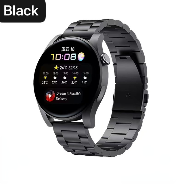 22mm/20mm Titanium Alloy Strap For Samsung Galaxy Watch 3 Huawei Watch 3/GT2 Stainless Steel Bracelet Band For Amazfit GTR 3 Pro