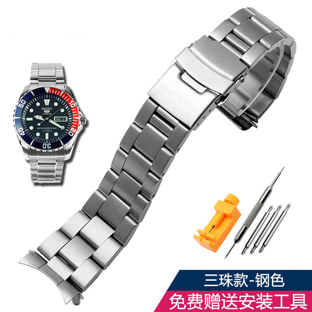 Watch Band For SEIKO 5 SRPD63K1 SKX007 009 175 173 Stainless Steel Watch Chain Watch Accessories Watch Band Watch Chain