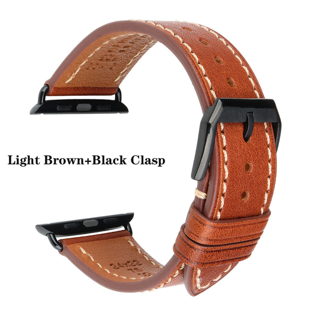 Top Quality Leather Band for Apple Watch 45mm 41mm 44mm 40mm 42mm 38mm Series 7 6 SE 5 4 3 Bracelet iWatch Accessories Strap