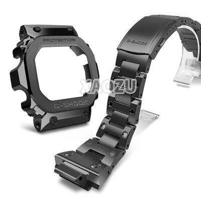 XAOZU Watchbands and Bezel for GX56BB GXW-56 Metal Strap Pro Style Case Frame with Tools 316 Stainless Steel Black Silver Gold