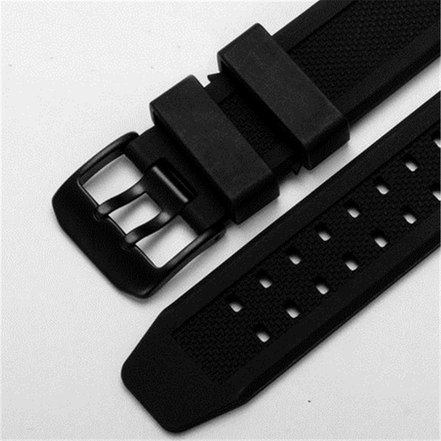 Silicone Watch Band, 23mm, Water Resistant, Black, for Luminox 7251, 3050, 3051, 6402