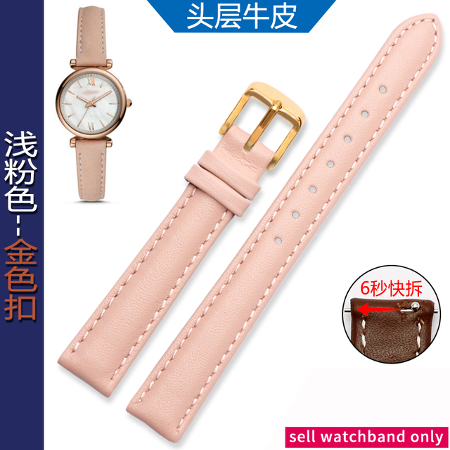 المرأة جلد طبيعي WatchBands ل كاسيو الأحفوري حزام (استيك) ساعة فولي فولي الأولى طبقة جلدية حزام ساعة اليد 12 مللي متر 14 مللي متر 16 مللي متر