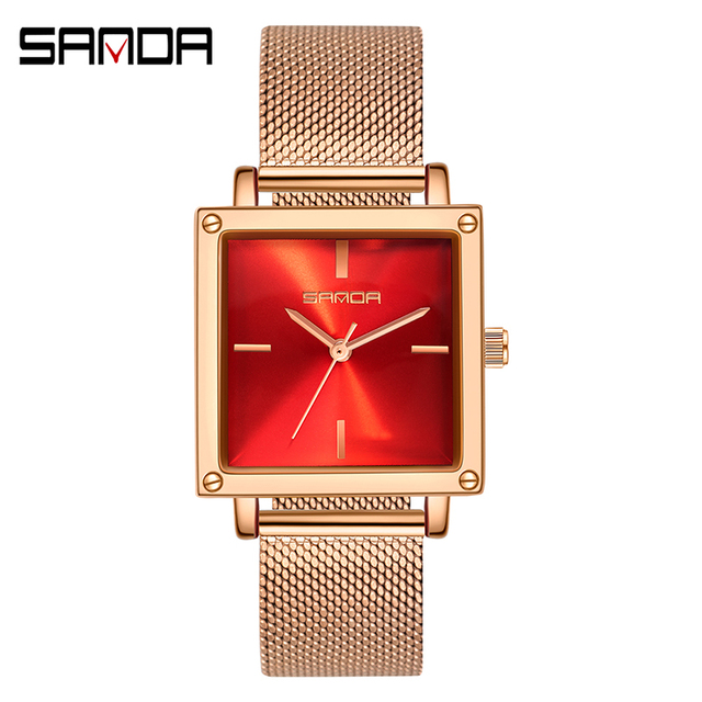 SANDA 2022 Top Brand Women Quartz Watches Simple Style Ladies Quartz Wristwatch Fashion Waterproof Watch Relogio Feminino