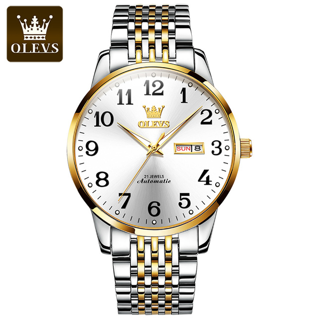 OLEVS Luxury Automatic Watch for Men Mechanical Waterproof Stainless Steel Fashion Top Brand Wristwatches Relogio Masculino