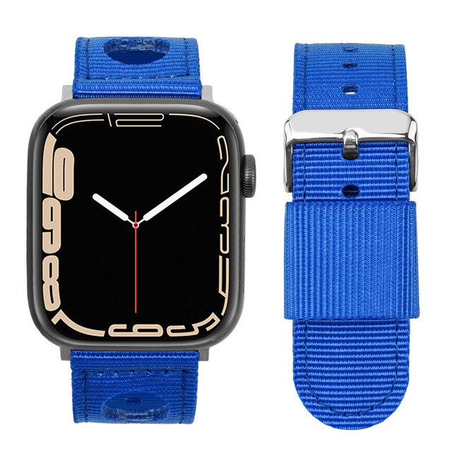 Nylon Strap Fit For Apple Watch iwatch7 High Quality Nylon Watch Strap For Apple Watch 7 6 5 4 3 2 1 Round Hole Waterproof Band