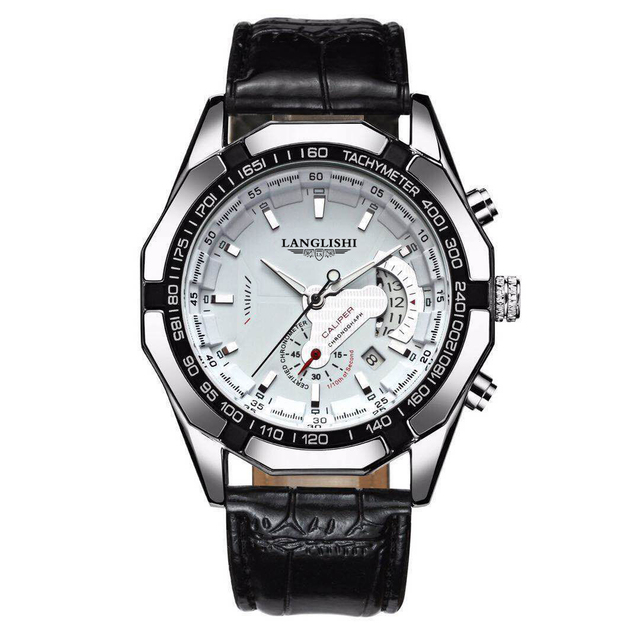 LANGLISHI Men Sports Watches Top Brand Luxury Military Stainless Steel Wrist Watch Man Fashion Watch Relogio Masculino