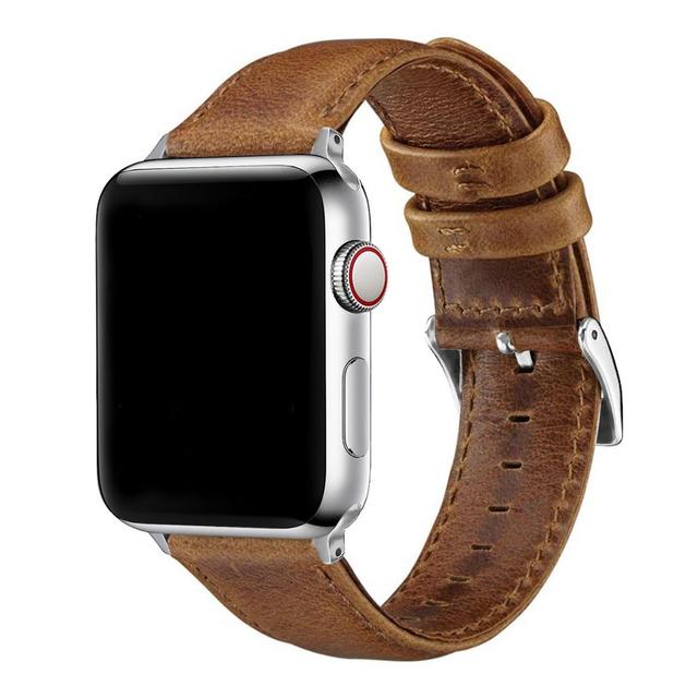 URVOI حزام ل أبل سلسلة ساعة 7 6 SE 5 4 3 2 حزام من الجلد ل iwatch حقيقية الطبقة العليا الكلاسيكية مشبك الذراع الفرقة المعصم حزام