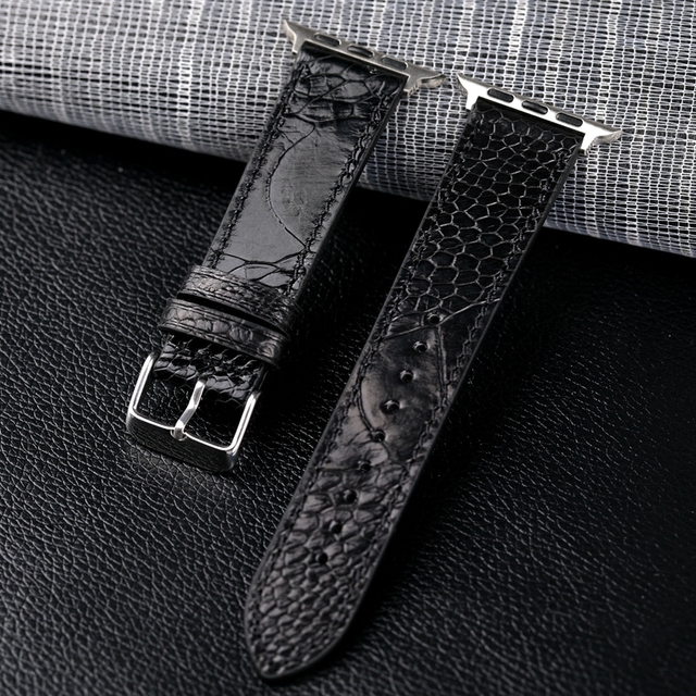 South African Ostrich Foot Leather Watchband Suitable For iwatch 44 42 40 4145mm Apple Watch Bracelet Handmade Genuine Leather