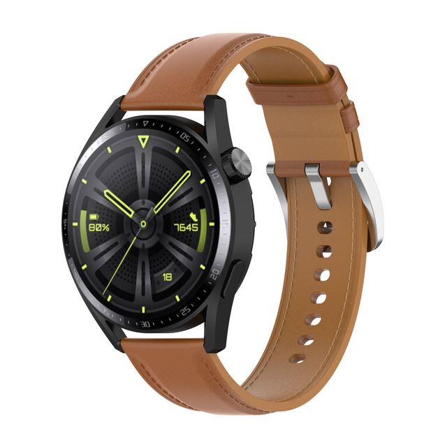 Watchband suitable for Huawei watch GT3 band for Samsung watch4 prime leather strap leather strap 20/22mm high-end business str