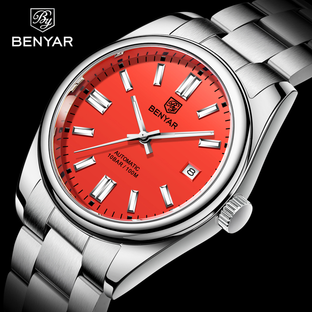 BENYAR New Watch 39mm Mens Watches Brand Luxury Mechanical Wristwatch 10Bar 100M Waterproof Automatic Watch for Men by 5185