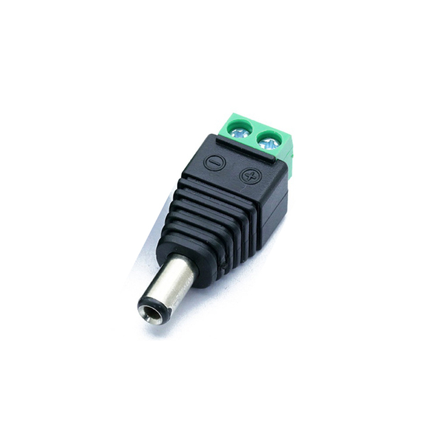 Female Male DC Connector 5.5mm x 2.1mm Power Jack Adapter Connector Cable Connector for LED Strip Security Cameras