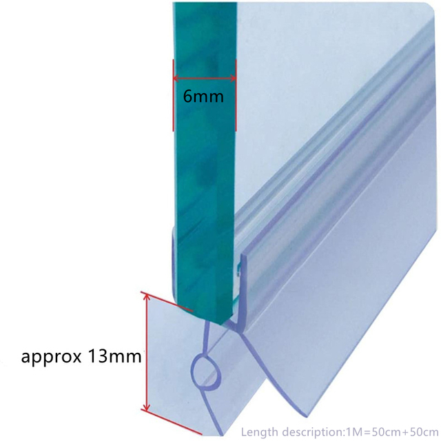 دش شاشة شريط عازل بولي كلوريد الفينيل باب حمام دش شرائط عزل ل 6 مللي متر الزجاج 13-23 مللي متر الفجوة الغراء خالية مقاوم للماء السير الوقائي #40