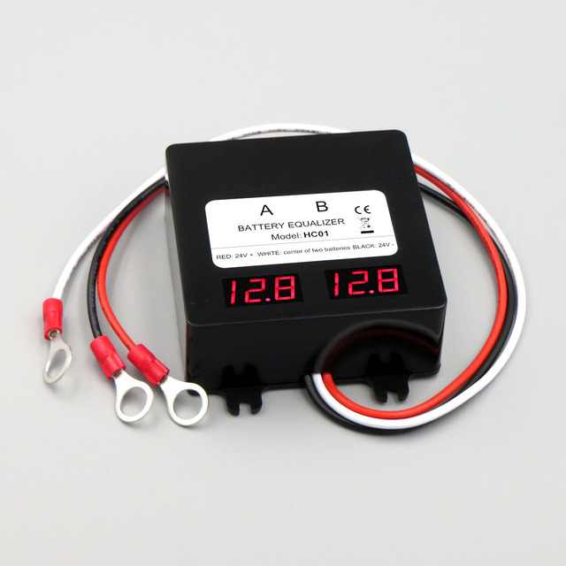 Battery Tie Two Pieces 12V Gel Flood AGM Lead Acid Batteries HA01 Voltage Balancer Lead Acid Battery Charger Regulator