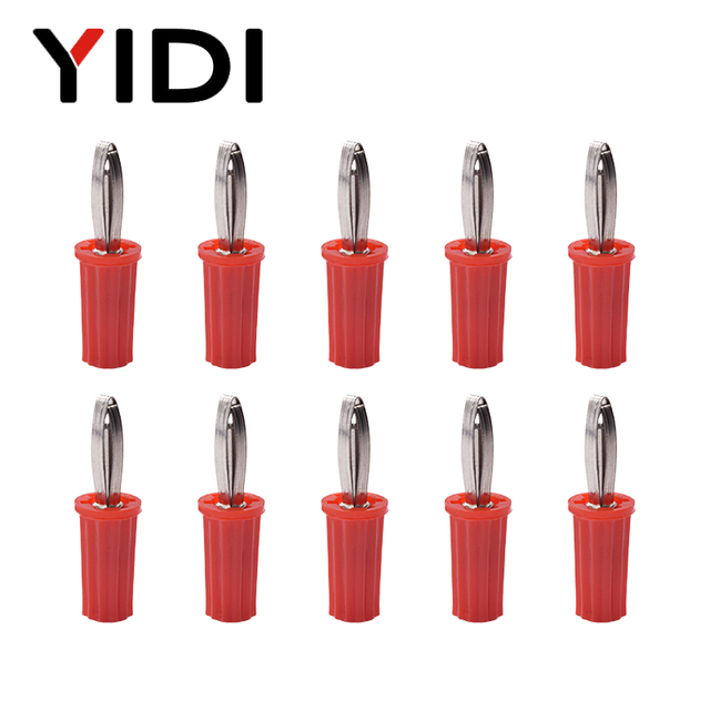 10pcs 4mm Red Black Male Female Banana Plug Speaker Jack Amplifier Adapter Screw Terminal Vise Post Socket Connectors