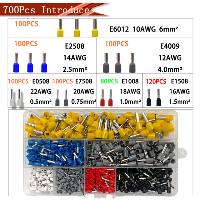 Insulated Wire Connector Terminal Crimping Terminal Cold Crimping Insulated Terminal Crimping Tool 16-6/6-4 Wire Stripper D1