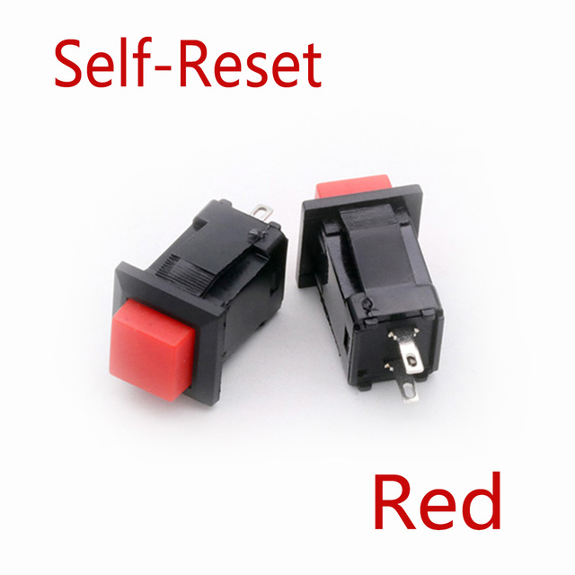 10pcs DS-429A DS-429B Push Button Switch Square Button Switch With Lock Switch Self Reset Switch 3A 125V/1A 250V