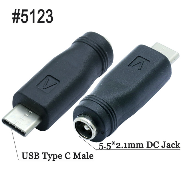 10pcs/lot DC 5.5*2.1mm Female Jack to 7.4*0.6/4.5*0.6/7.9*0.9/USB A/USB Type C/3P 4P AC Plug Laptop Notebook DC Power Adapter