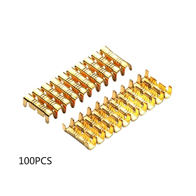 100pcs Docking Line Connectors Push Button Quick Connect Terminals Wire Crimp Terminals 0.5 to1.5 Square Wire Crimp Connector