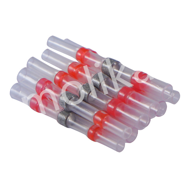 10/20pcs Heat Shrink Soldering Sleeve Terminals Insulated Waterproof Butt Connectors Kit Soldered Electrical Wire Terminals