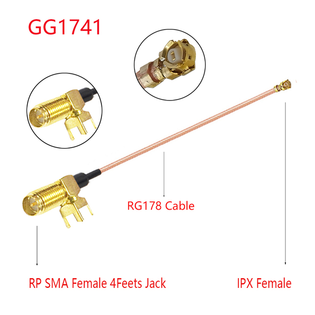 10 قطعة RG178 كابل محوري SMA شقة أنثى إلى u.FL/IPX/IPEX1/IPEX4 MHF4 أنثى جاك ضفيرة 3G هوائي تمديد سلك الحبل