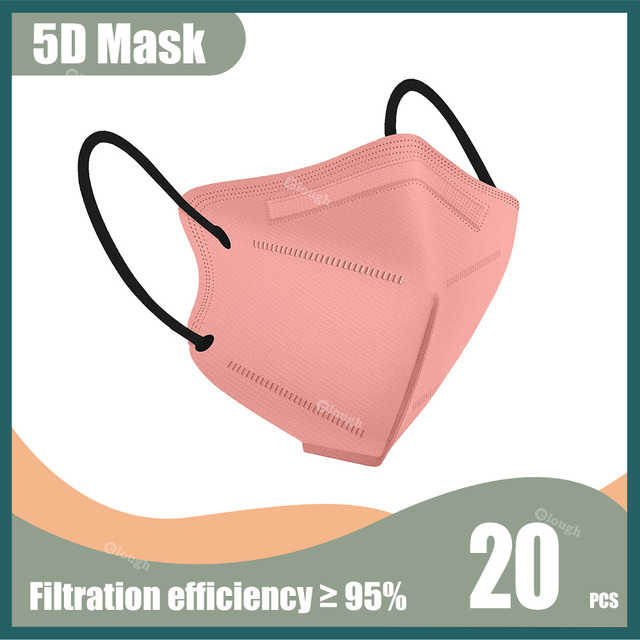 Morandi 5D Mask KN95 Mascarillas FPP2 Mascherine FFP2 Adult Face Mask Black 5 Layers Protective Face Masks ffp2fan CE Masque FFP 2