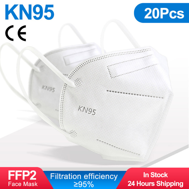 10-200pcs KN95 FFP2 Mask Mouth Mask 5 Layers Anti-droplets Protective KN 95 Face Masks Reusable KN95 ffp2fan CE Mascarillas